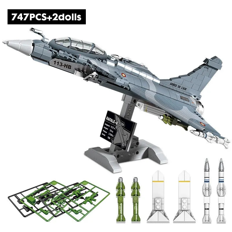 MOC Building Block Set: Rafale Air Fighter Jet Plane, Model SX88004