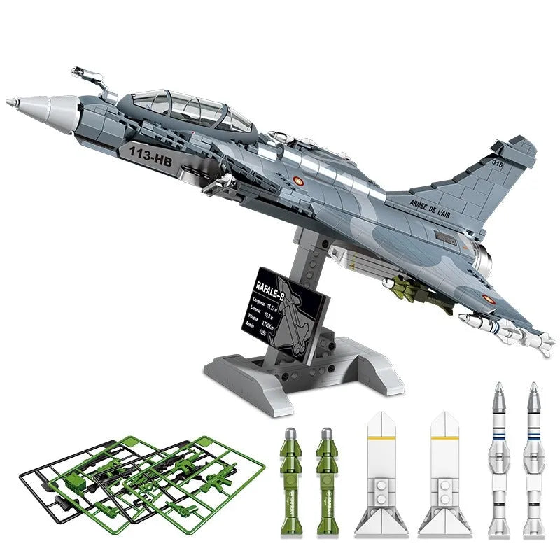 MOC Building Block Set: Rafale Air Fighter Jet Plane, Model SX88004