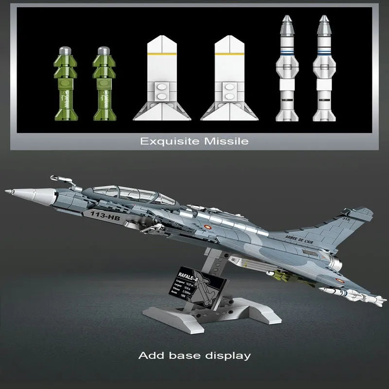 MOC Building Block Set: Rafale Air Fighter Jet Plane, Model SX88004
