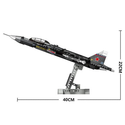 MOC Building Block Set: SU47 Golden Air Fighter Plane, Model SX88003