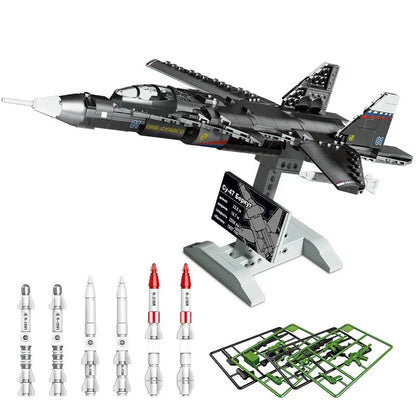 MOC Building Block Set: SU47 Golden Air Fighter Plane, Model SX88003