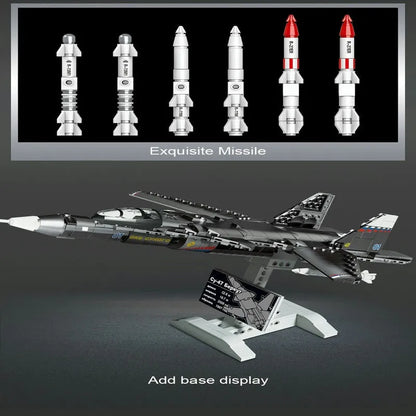 MOC Building Block Set: SU47 Golden Air Fighter Plane, Model SX88003