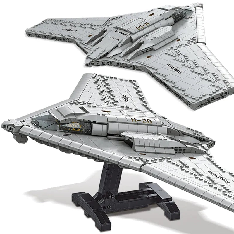 MOC Building Block Set: WW2 Aircraft H-20 Stealth Bomber, Model LY9006