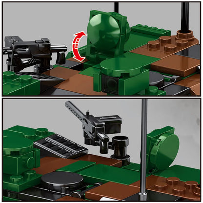 MOC Building Block Set: WW2 Army LECLERC Main Battle Tank, Model S0102