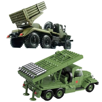 MOC Building Block Set: WW2 BM13 Rocket Artillery Vehicle, Model QG100240