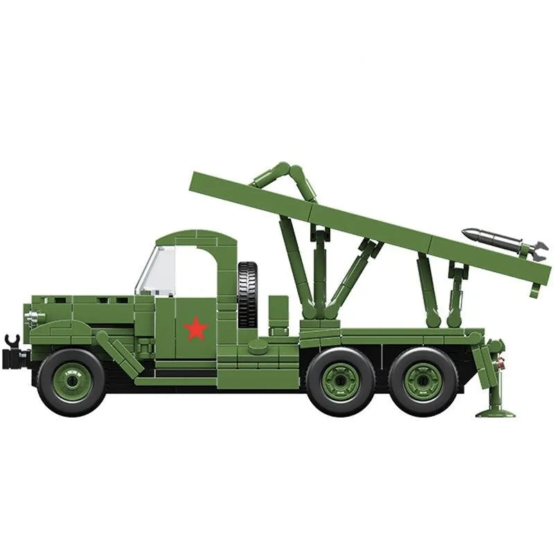 MOC Building Block Set: WW2 BM13 Rocket Artillery Vehicle, Model QG100240