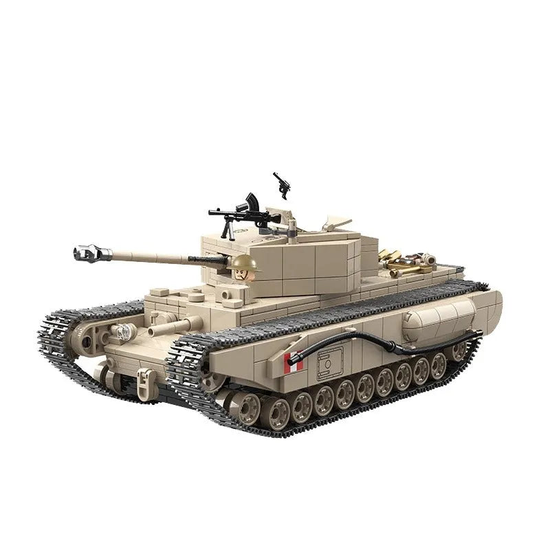 MOC Building Block Set: WW2 Churchill Infantry UK Tank, Model 100238