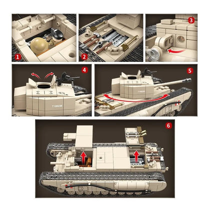 MOC Building Block Set: WW2 Churchill Infantry UK Tank, Model 100238