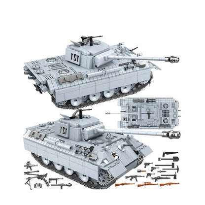MOC Building Block Set: WW2 German Panther Tank, Model 100064