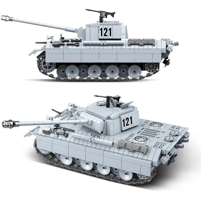 MOC Building Block Set: WW2 German Panther Tank, Model 100064