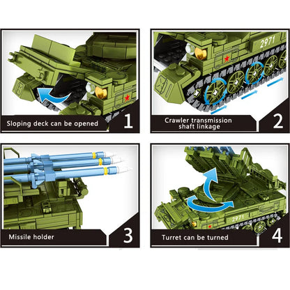MOC Building Block Set: WW2 Soviet SA-6 Air Defense Missile, Model SY1673