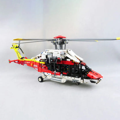 MOC Building Block Set: Motorized Airbus H175 Rescue Helicopter 74666