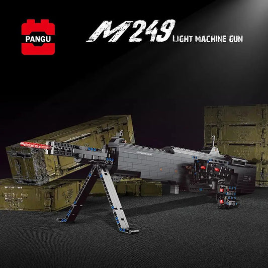 MOC Building Block Set: Motorized Burst Light Machine Gun 15003, Model PG15003