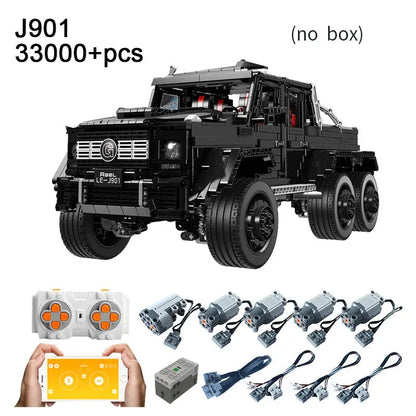 MOC Building Block Set: Motorized Off-Road SUV LAND CRUISER AMG, Model J-901