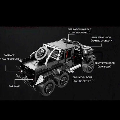 MOC Building Block Set: Motorized Off-Road SUV LAND CRUISER AMG, Model J-901