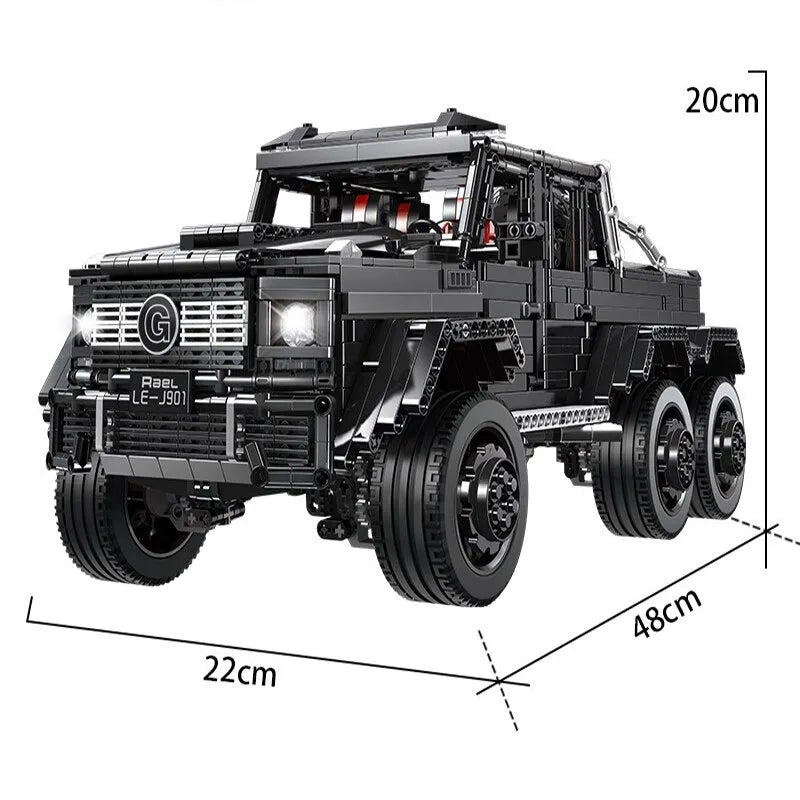 MOC Building Block Set: Motorized Off-Road SUV LAND CRUISER AMG, Model J-901
