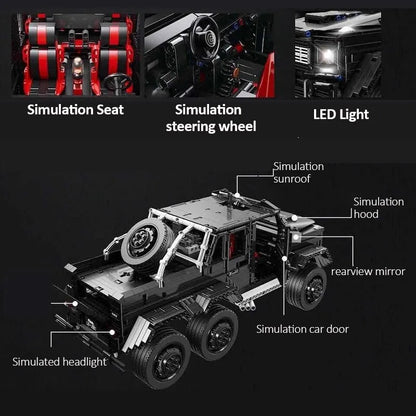 MOC Building Block Set: Motorized Off-Road SUV LAND CRUISER AMG, Model J-901