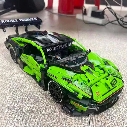 MOC Building Block Set: Motorized RC Lambo Concept Roadster C019, Model C019PF