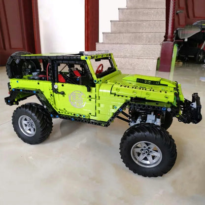 MOC Building Block Set: Motorized RC Off-Road Wrangler Rubicon, Model J902M