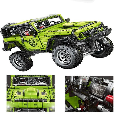 MOC Building Block Set: Motorized RC Off-Road Wrangler Rubicon, Model J902M