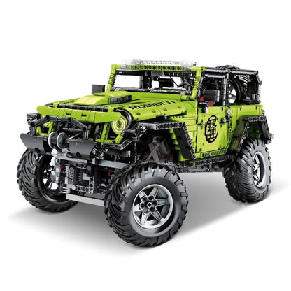 MOC Building Block Set: Motorized RC Off-Road Wrangler Rubicon, Model J902M