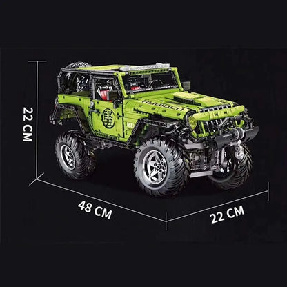 MOC Building Block Set: Motorized RC Off-Road Wrangler Rubicon, Model J902M