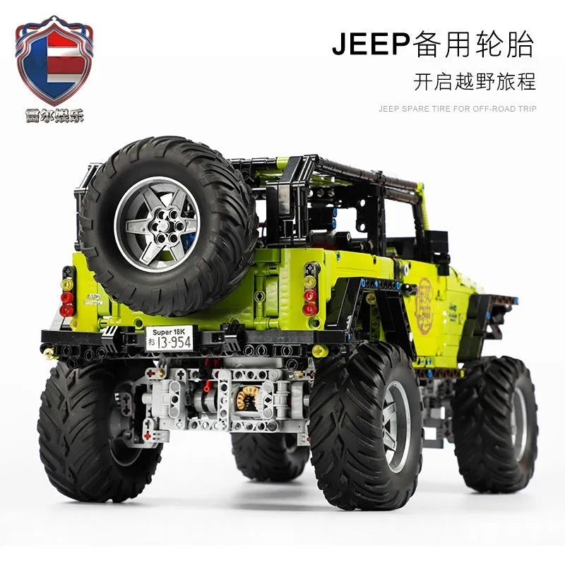 MOC Building Block Set: Motorized RC Off-Road Wrangler Rubicon, Model J902M