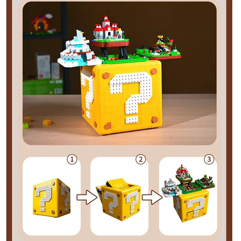 MOC Building Block Set: Movie Super Mario 64 Question Mark MOC, Model 60144