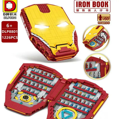MOC Building Block Set: Movies Marvel Super Hero Iron Man Book, Model DLP8801