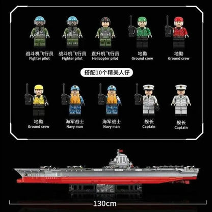 MOC Building Block Set: Navy 003 Military Fujian Aircraft Carrier, Model 20313