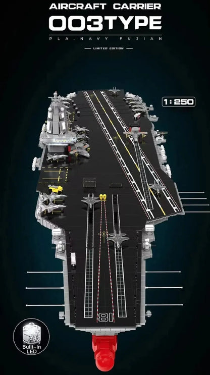 MOC Building Block Set: Navy 003 Military Fujian Aircraft Carrier, Model 20313
