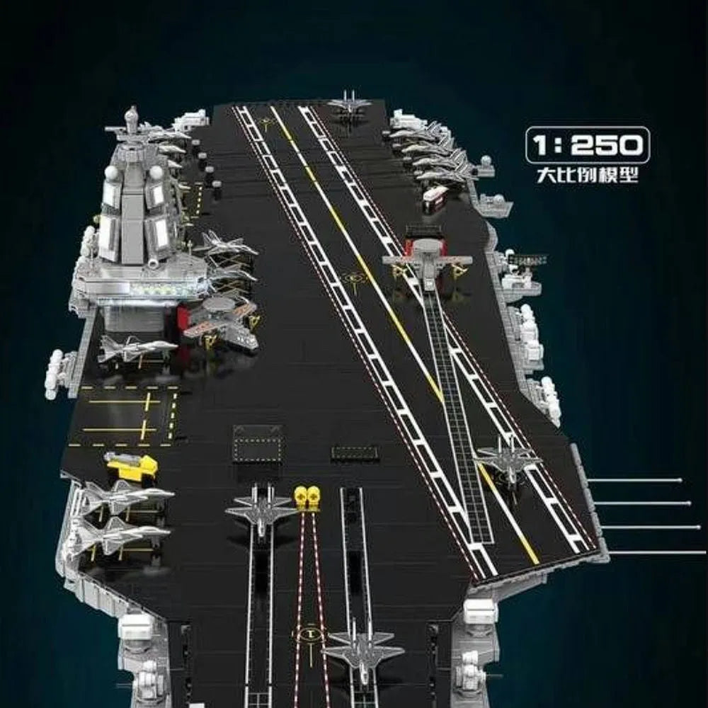 MOC Building Block Set: Navy 003 Military Fujian Aircraft Carrier, Model 20313