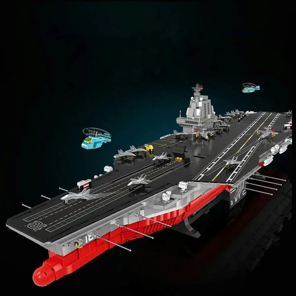 MOC Building Block Set: Navy 003 Military Fujian Aircraft Carrier, Model 20313