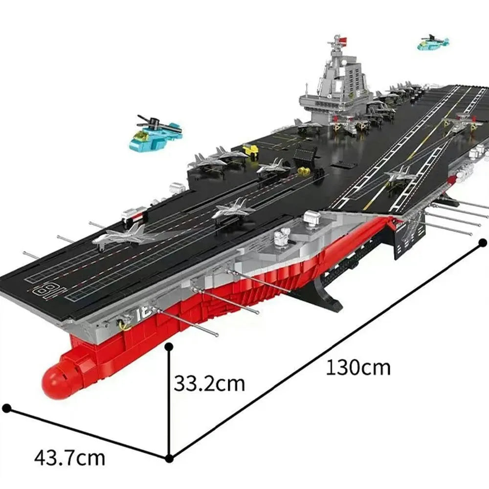 MOC Building Block Set: Navy 003 Military Fujian Aircraft Carrier, Model 20313