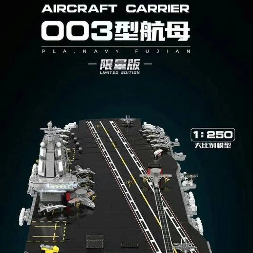 MOC Building Block Set: Navy 003 Military Fujian Aircraft Carrier, Model 20313