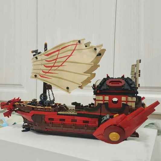 MOC Building Block Set: Ninjago Movie Destiny Bounty Ship X19007