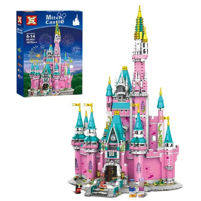 MOC Building Block Set: Princess Fairyland Mitch Pink Castle, Model SX9021 Certification: 3C