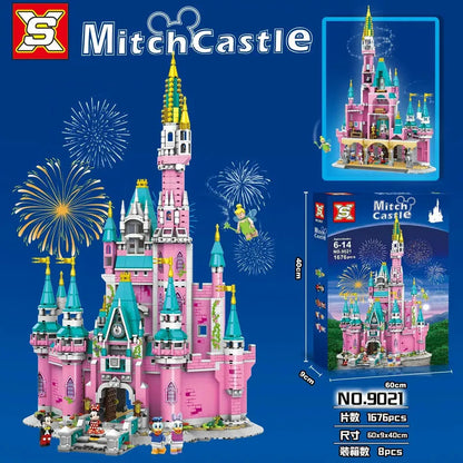 MOC Building Block Set: Princess Fairyland Mitch Pink Castle, Model SX9021 Certification: 3C