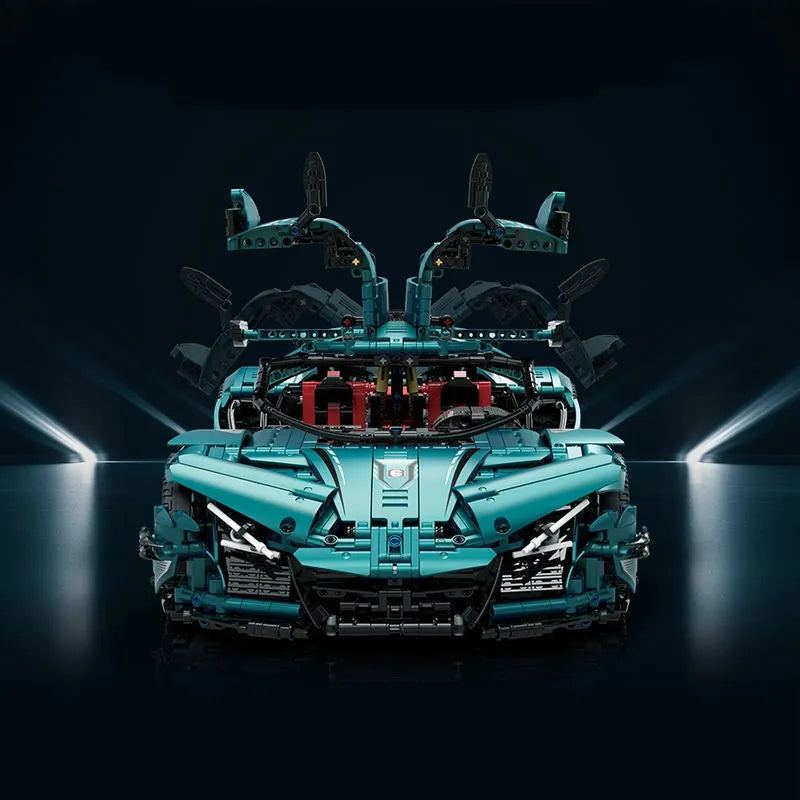 MOC Motorized Building Block Set: RC APP Gumpert Apollo IE Super Racing Car MOC 10612