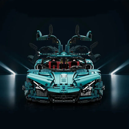 MOC Motorized Building Block Set: RC APP Gumpert Apollo IE Super Racing Car MOC 10612