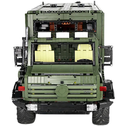 MOC Motorized Building Block Set: RC APP Nomadism Off-Road Unimog Truck