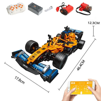 MOC Motorized Building Block Set: RC Concept F1 Formula One Racing Car C016