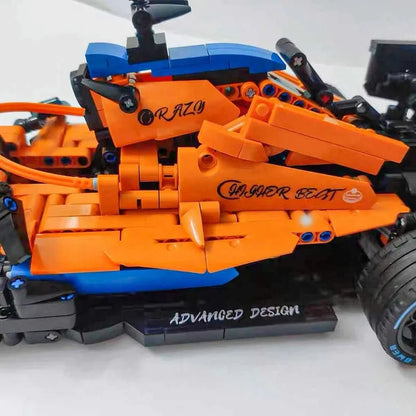 MOC Motorized Building Block Set: RC Concept F1 Formula One Racing Car C016