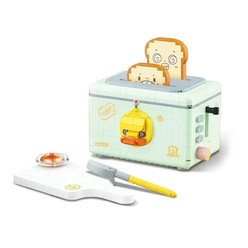 MOC Building Block Set: Retro Bread Machine City MINI, Model 2091