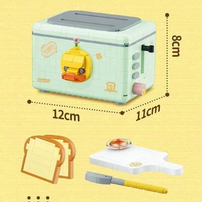 MOC Building Block Set: Retro Bread Machine City MINI, Model 2091