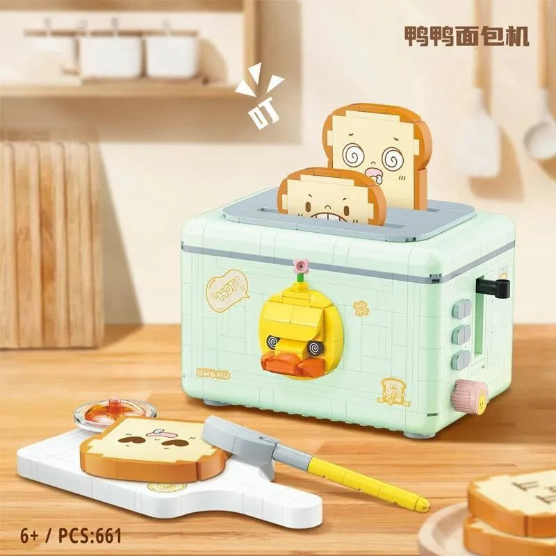 MOC Building Block Set: Retro Bread Machine City MINI, Model 2091