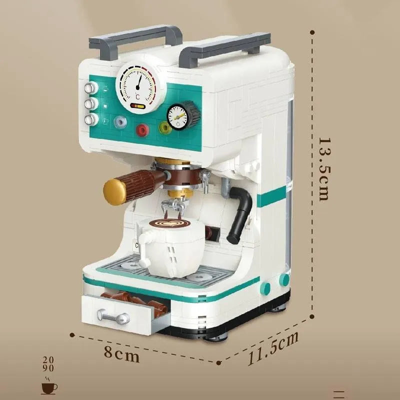 MOC Building Block Set: Retro Coffee Machine City MINI, Model 2090