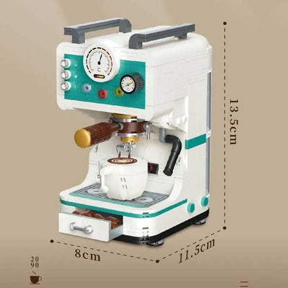 MOC Building Block Set: Retro Coffee Machine City MINI, Model 2090