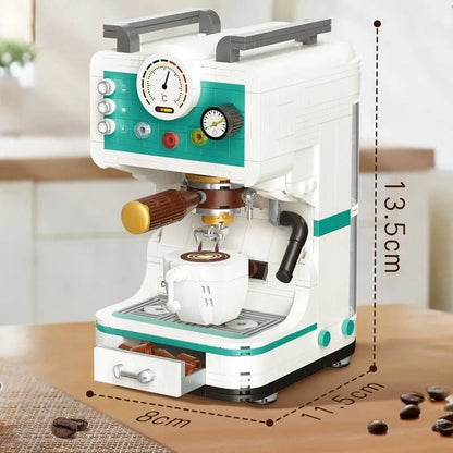 MOC Building Block Set: Retro Coffee Machine City MINI, Model 2090