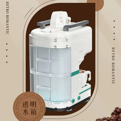 MOC Building Block Set: Retro Coffee Machine City MINI, Model 2090
